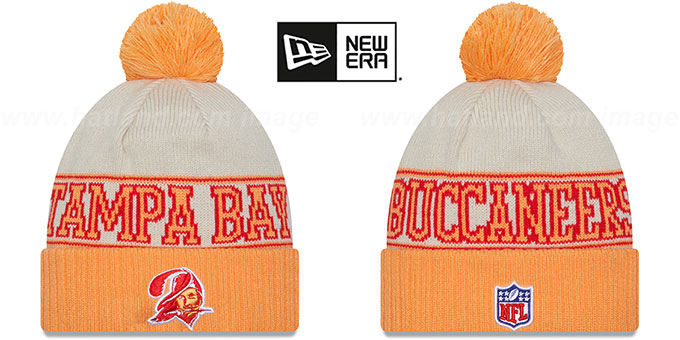 Buccaneers 2023 'HISTORIC SIDELINE' Knit Beanie Hat by New Era