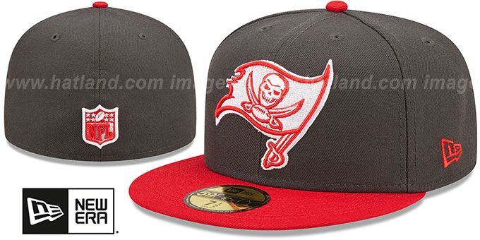 Buccaneers '2T COLOR PACK' Charcoal-Red Fitted Hat by New Era