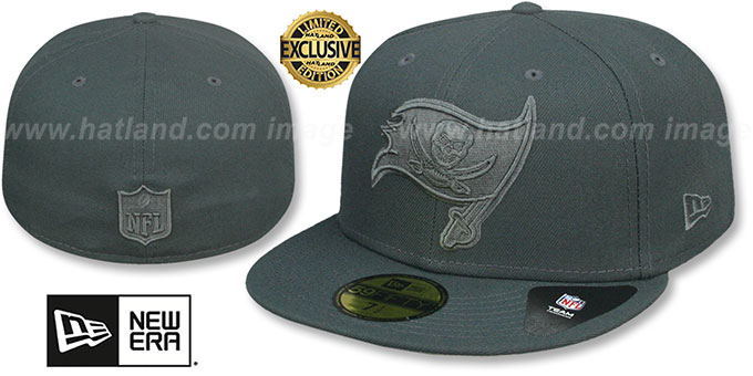 Buccaneers 'NFL TEAM-BASIC' Graphite-Graphite Fitted Hat by New Era