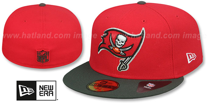 Buccaneers 'NFL TEAM-BASIC' Red-Grey Fitted Hat by New Era