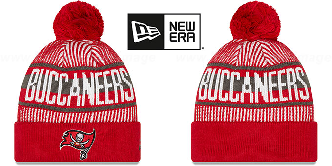 Buccaneers 'STRIPED' Knit Beanie Hat by New Era