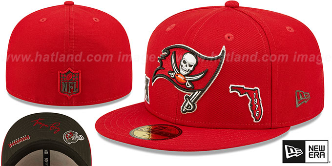 Buccaneers 'TRIPLE THREAT IDENTITY' Red Fitted Hat by New Era