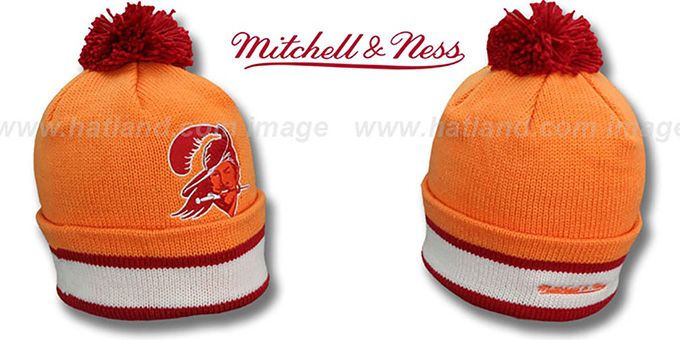 Buccaneers 'XL-LOGO BEANIE' Orange by Mitchell and Ness