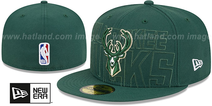 Bucks 2023 'NBA DRAFT' Green Fitted Hat by New Era