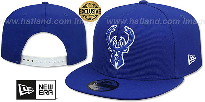 Bucks 'TEAM-BASIC SNAPBACK' Royal-White Hat by New Era