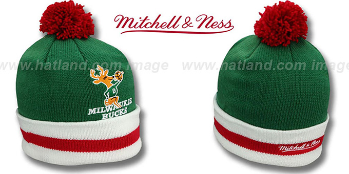 Bucks 'XL-LOGO BEANIE' Green by Mitchell and Ness