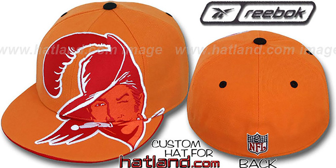 Bucs 'INVINCIBLE' Fitted Hat by Reebok - orange