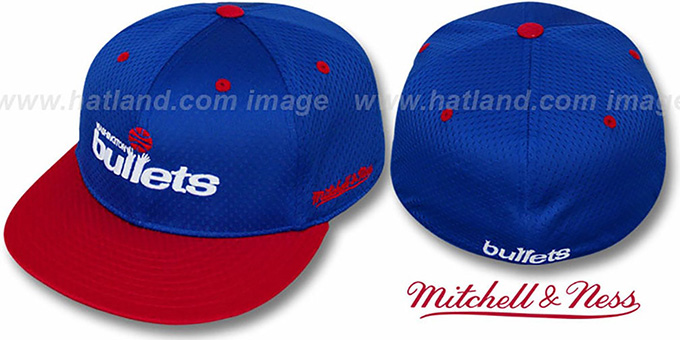 Bullets '2T BP-MESH' Royal-Red Fitted Hat by Mitchell and Ness