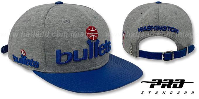 Bullets 'TEAM-BASIC STRAPBACK' Grey-Royal Hat by Pro Standard