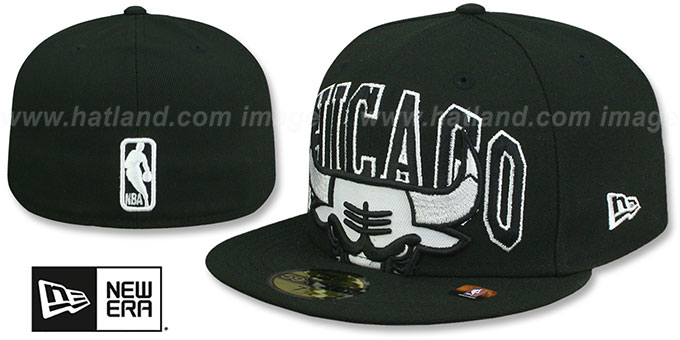 Bulls '2023 NBA TIP OFF' Black-White Fitted Hat by New Era