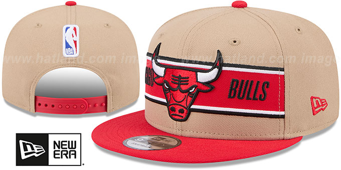 Bulls '2024 NBA DRAFT SNAPBACK' Camel-Red Hat by New Era