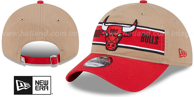 Bulls '2024 NBA DRAFT STRAPBACK' Camel-Red Hat by New Era