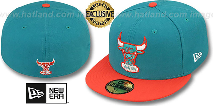 Bulls '2T FASHION' Aqua-Orange Fitted Hat by New Era