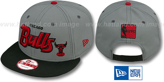 Bulls '2T FLAWLESS-SCRIPT-2 SNAPBACK' Grey-Black-Red Hat by New Era