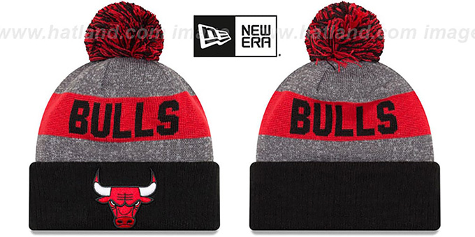 Bulls 'ARENA SPORT' Black-Red Knit Beanie Hat by New Era