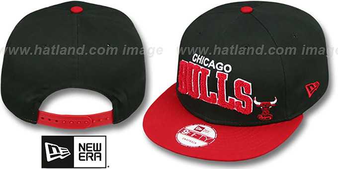 Bulls 'CHENILLE-ARCH SNAPBACK' Black-Red Hat by New Era