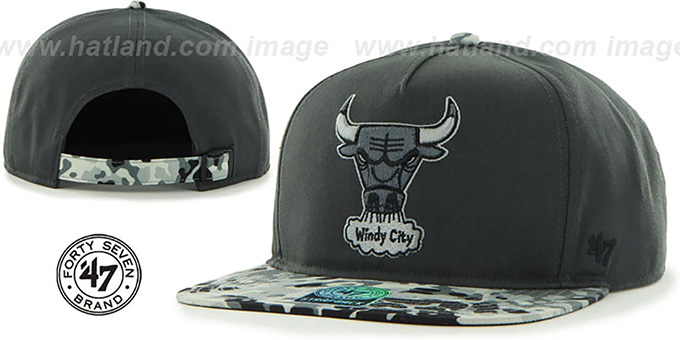 Bulls 'DRYTOP STRAPBACK' Grey-Black Hat by Twins 47 Brand