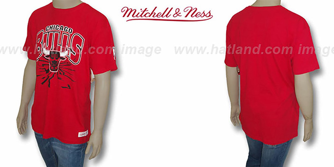 Bulls 'EARTHQUAKE' Red T-Shirt by Mitchell and Ness