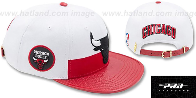 Bulls 'HORIZON STRAPBACK' White-Red Hat by Pro Standard