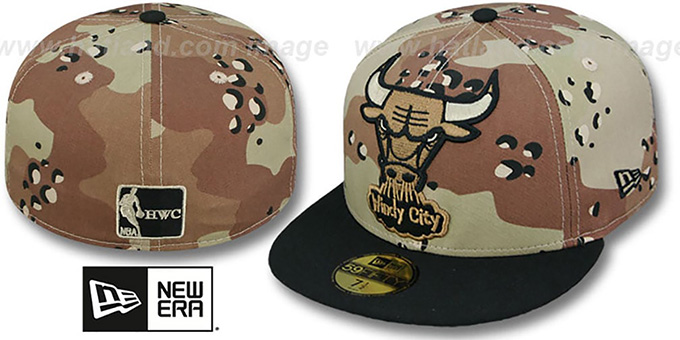 Bulls 'MIGHTY-XL' Desert Storm Camo Fitted Hat by New Era