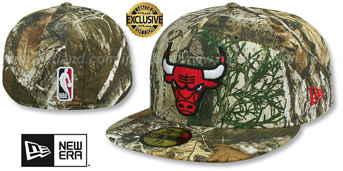 Bulls 'NBA TEAM-BASIC' Realtree Camo Fitted Hat by New Era