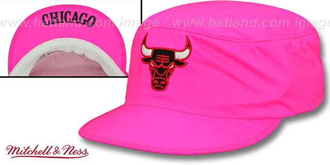 Bulls 'NEON PAINTER' Pink Hat by Mitchell and Ness