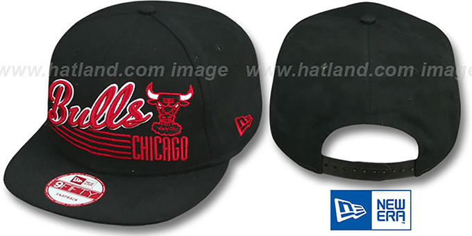 Bulls 'SCRIPT-STRIPE SNAPBACK' Black Hat by New Era