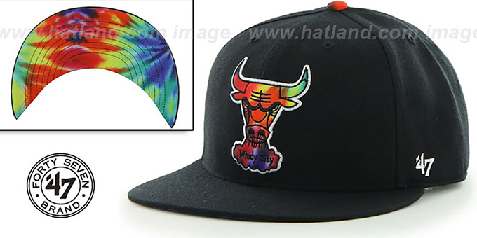 Bulls 'SHAKEDOWN' Black Fitted Hat by 47 Brand