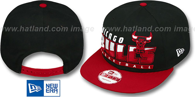 Bulls 'SLICE-N-DICE SNAPBACK' Black-Red Hat by New Era