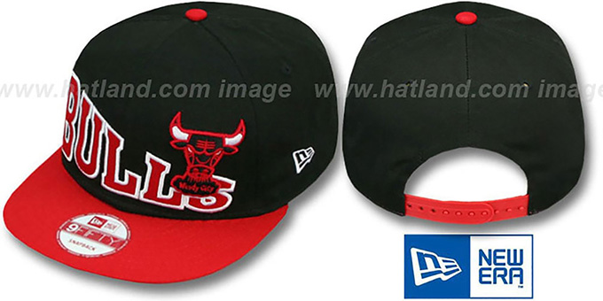 Bulls 'STOKED SNAPBACK' Black-Red Hat by New Era