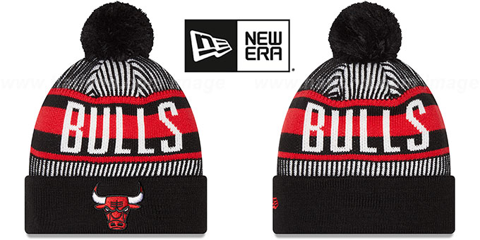 Bulls 'STRIPED' Knit Beanie Hat by New Era