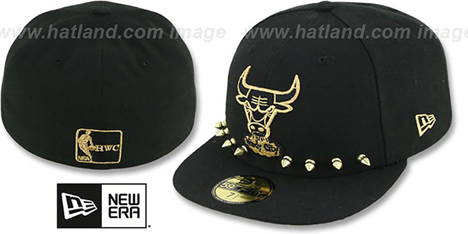 Bulls 'STUD-POP' Black Fitted Hat by New Era