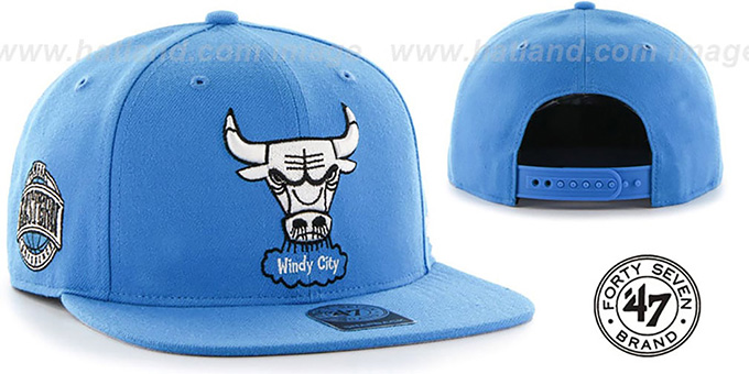 Bulls 'SURE-SHOT SNAPBACK' Blue Hat by Twins 47 Brand