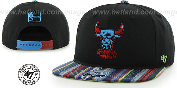 Bulls 'THE-DUDE SNAPBACK' Black-Blue Hat by Twins 47 Brand