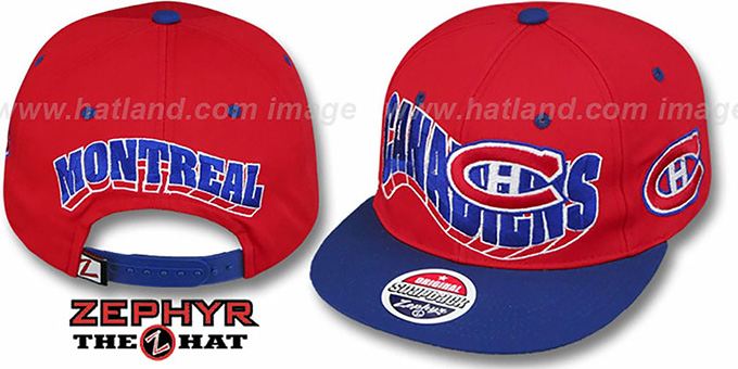 Canadiens '2T FLASHBACK SNAPBACK' Red-Royal Hat by Zephyr