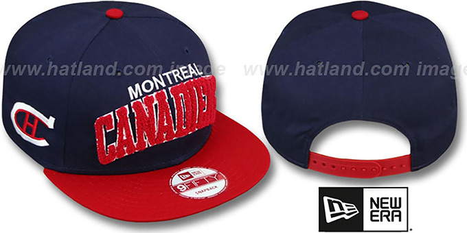 Canadiens 'CHENILLE-ARCH SNAPBACK' Navy-Red Hat by New Era