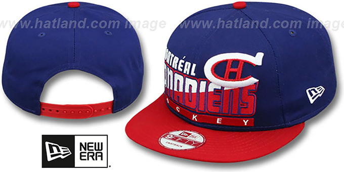 Canadiens 'SLICE-N-DICE SNAPBACK' Royal-Red Hat by New Era