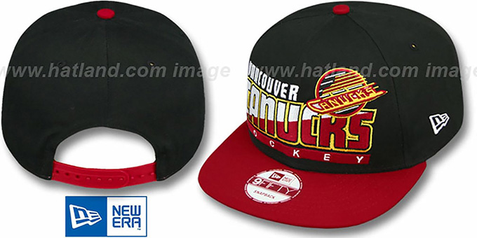 Canucks 'SLICE-N-DICE SNAPBACK' Black-Red Hat by New Era