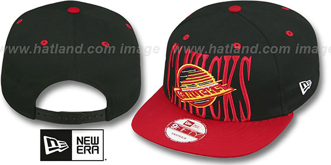 Canucks 'STEP-ABOVE SNAPBACK' Black-Red Hat by New Era