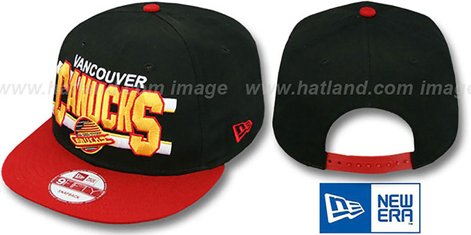 Canucks 'WORDSTRIPE SNAPBACK' Black-Red Hat by New Era