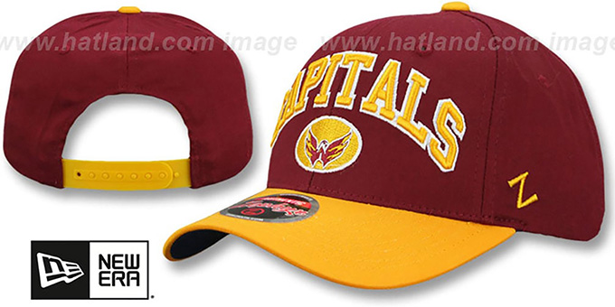 Capitals 'SPORT SNAPBACK' Burgundy-Gold Hat by Zephyr