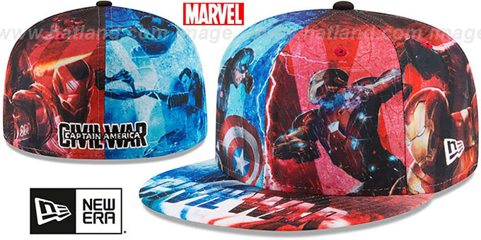 Captain America 'CIVIL WAR ALL-OVER' Fitted Hat by New Era