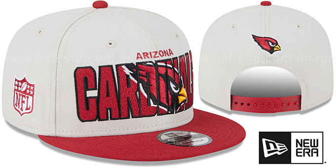 Cardinals 2023 'NFL DRAFT SNAPBACK' Stone-Burgundy Hat by New Era