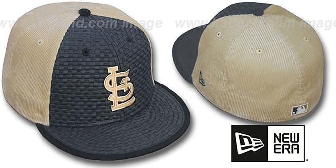 Cardinals 'WEAVE-N-CORD' Fitted Hat by New Era - black-tan