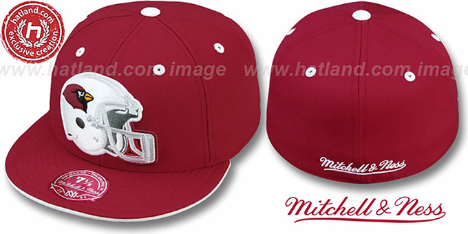 Cardinals 'XL-HELMET' Cardinal Fitted Hat by Mitchell and Ness