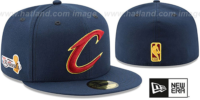 Cavaliers '2017 FINALS' Navy Fitted Hat by New Era