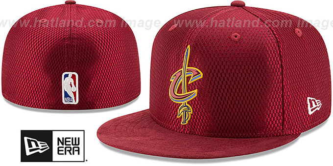 Cavaliers '2017 ONCOURT DRAFT' Burgundy Fitted Hat by New Era