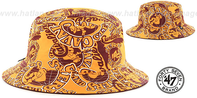 Cavaliers 'BRAVADO BUCKET' Gold Hat by Twins 47 Brand