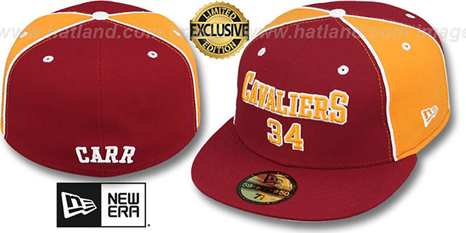 Cavaliers CARR 'TEAM-UP' Burgundy-Gold Fitted Hat by New Era