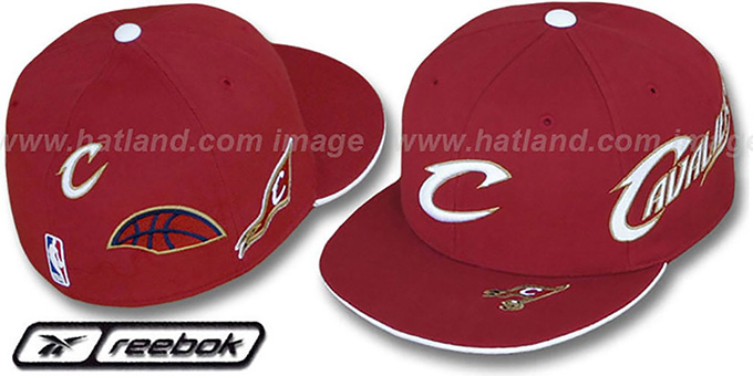 Cavaliers 'ELEMENTS 2' Fitted Hat by Reebok - burgundy